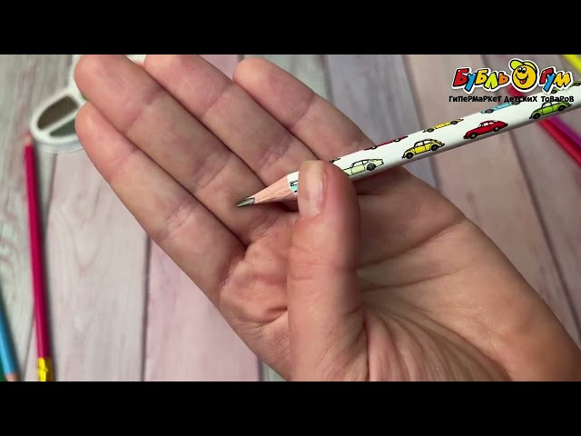 Карандаш чернографитный Многоцветные машины - видео