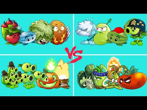 Team Pea Pod & Jack Plants Vs 03 Team Plant - Which Team Plant Strongest? - PvZ 2 Team 04 Plant
