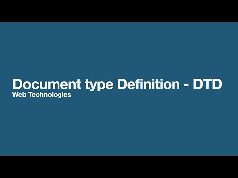 Document Type Definition (DTD)