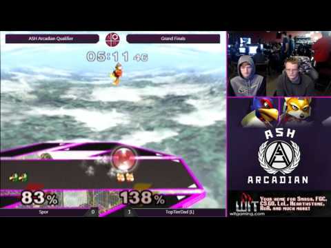 Spor (Falco) vs TopTierDad (Fox) - ASH Arcadian Qualifier Melee Grand Finals