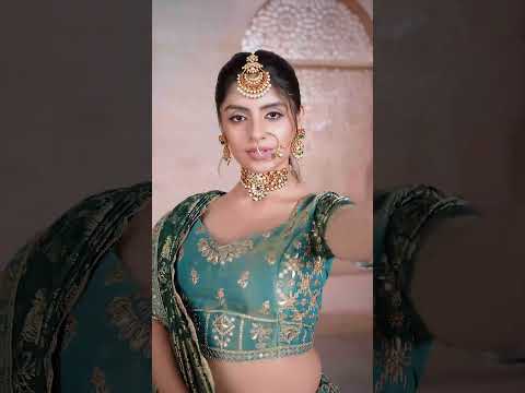 Vardan Ethnic Green Tissue  Zari Work Designer Wedding Lehenga – product video thumbnail