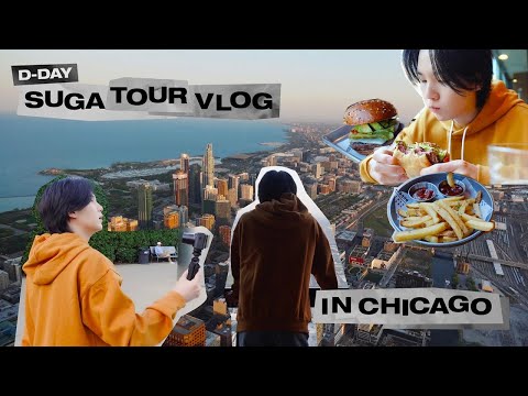 BTS Legendas BR | SUGA VLOG D DAY TOUR em Chicago [LEGENDADO PT/BR/ENG]