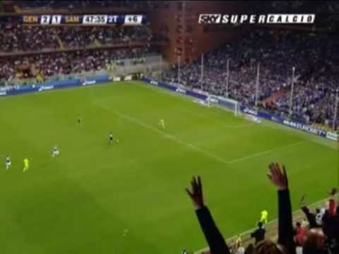 Derby Genoa Samp 3-1 - Terzo goal Milito. Attenzione, due contro zero!