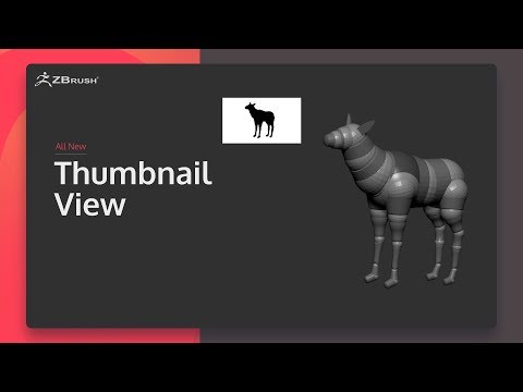 ZBrush 2020 - Thumbnail View