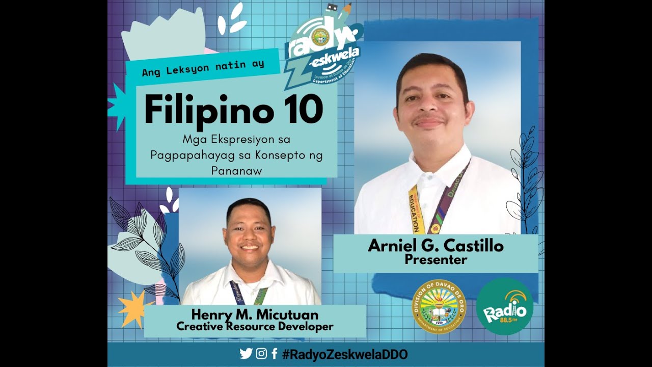 FILIPINO 10 - MGA EKPRESYON SA PAGPAPAHAYAG SA KONSEPTO NG PANANAW