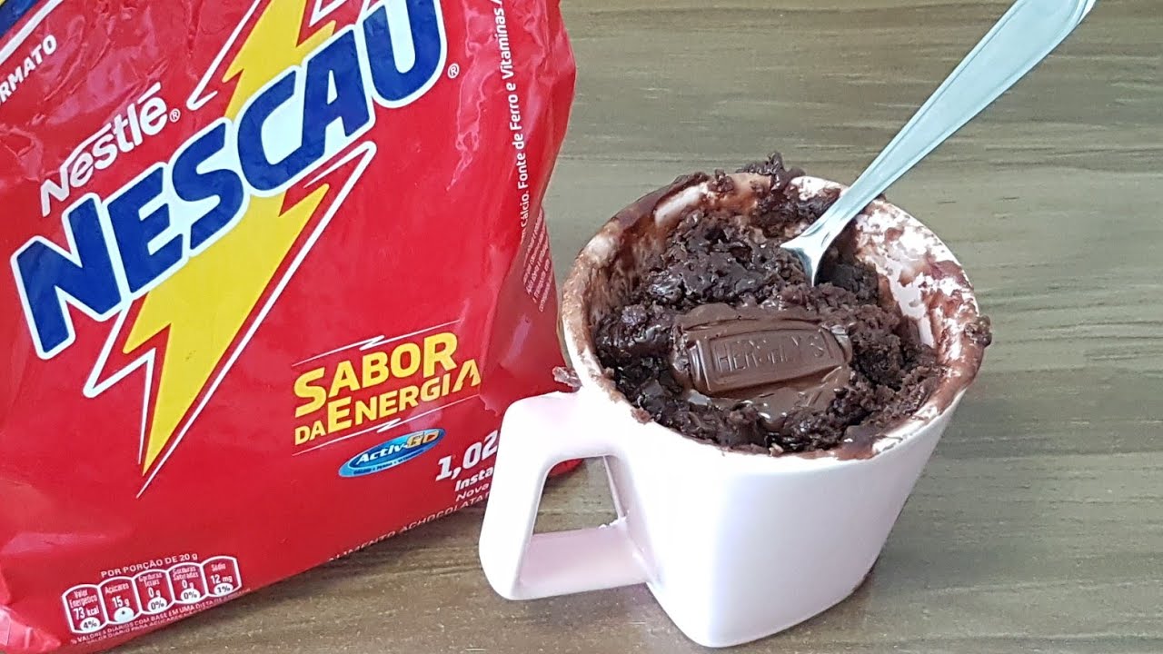 BROWNIE DE CANECA SEM FARINHA DE TRIGO | MUG BROWNIE WITHOUT WHEAT FLOUR