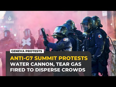 Thousands protest as Trump, other world leaders set to meet for G7 summit