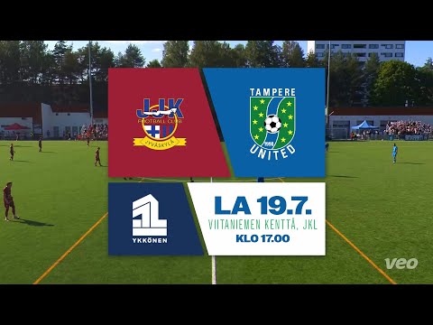KOOSTE: JJK - Tampere United / Ykkönen / 19.7.2025 / Viitaniemen kenttä