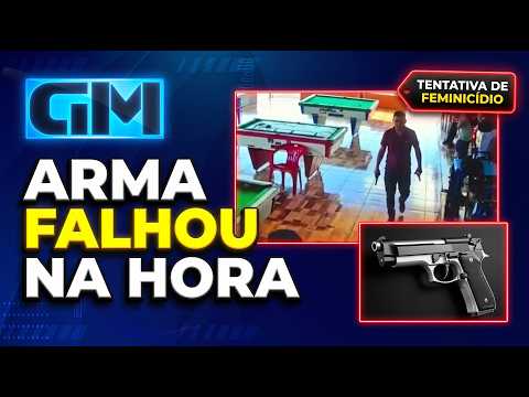 ARMA FALHOU: Câmera Registra Momento em que Homem Tenta Atirar no Rosto da Ex-Mulher