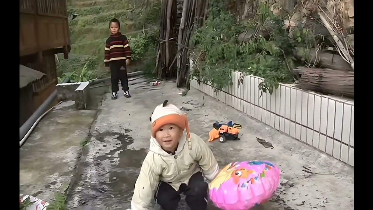 he got wet!
