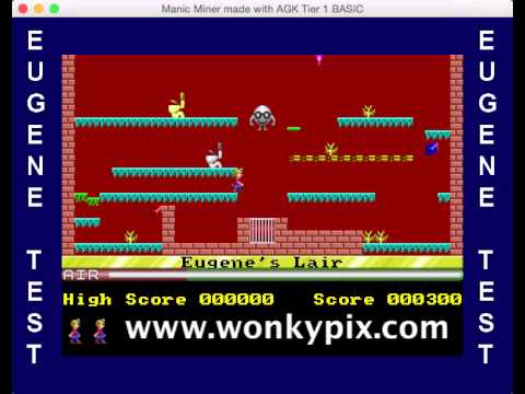 Eugene's Lair Test - AGK Manic Miner Remake