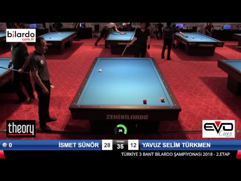 İSMET SÜNÖR & YAVUZ SELİM TÜRKMEN Bilardo Maçı - 2018 ERKEKLER 2.ETAP-3.Ön Eleme