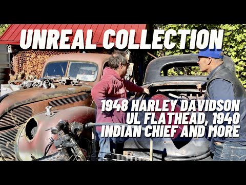 ANTIQUE COLLECTION OF CARS AND BIKES: 1936-38 Ford, 1948 Harley-Davidson UL Flathead, AND MORE