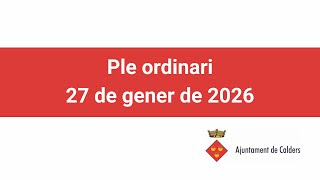 Ple del dia 27 de gener de 2026
