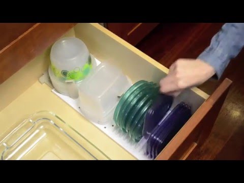 Kitchen Drawer Solution | YouCopia StoraStack Food Container Storage Organizer