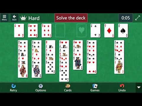 Microsoft Solitaire Collection: FreeCell - Hard - June 1, 2022 - YouTube