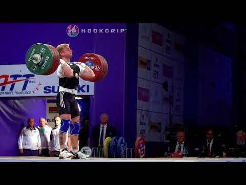 Pavel Khadasevich (85) - 196kg Clean and Jerk @ 2017 European Championships