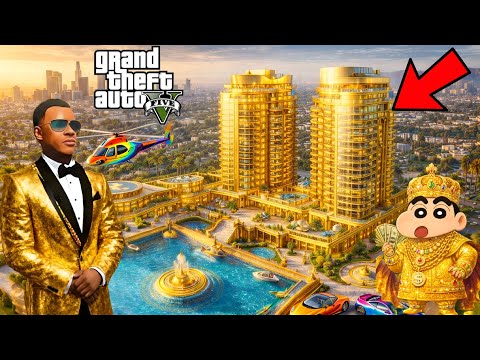 Franklin Or Shinchan Touch Anything Become Diamond Gold in GTA 5