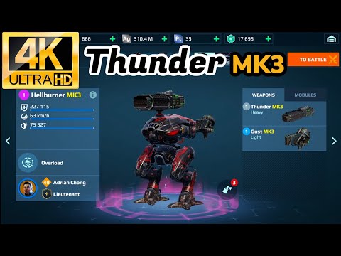 Hellburner Thunder 4K Ultra HD | trolling with 2 Hellburners | War Robots Gameplay