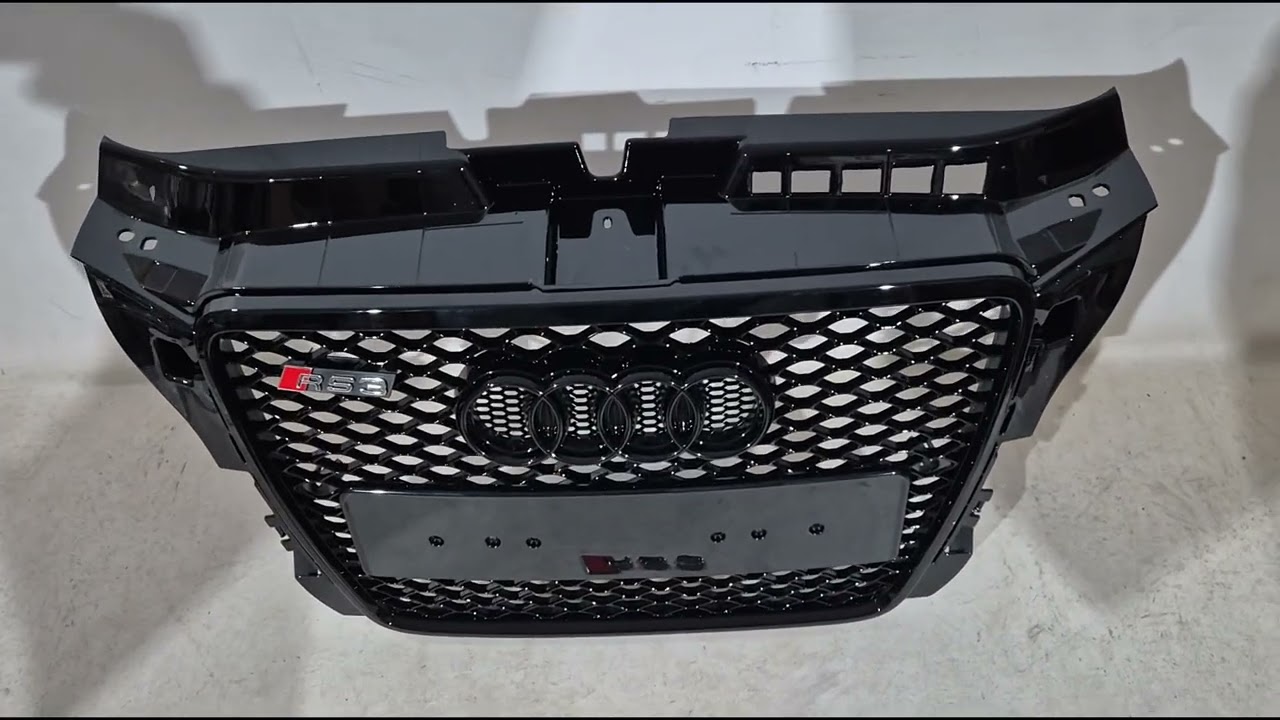 Audi A3 2003-2012 гг. Передняя Решетка RS-Style (2008-2012, черная с хромом) Video 1