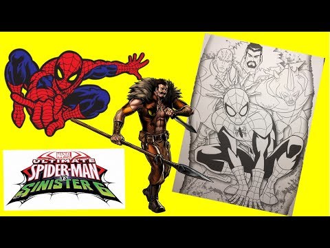 Marvel Ultimate Spiderman VS Sinister 6 Coloring Page
