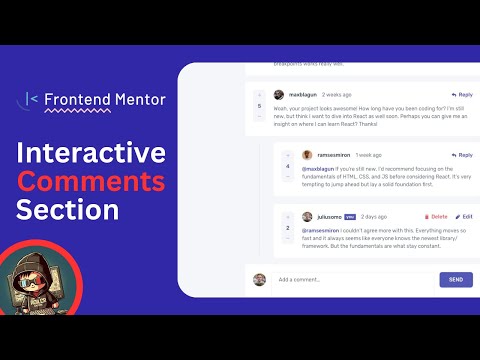 Interactive Comments Section Frontend Mentor Javascript Html Css