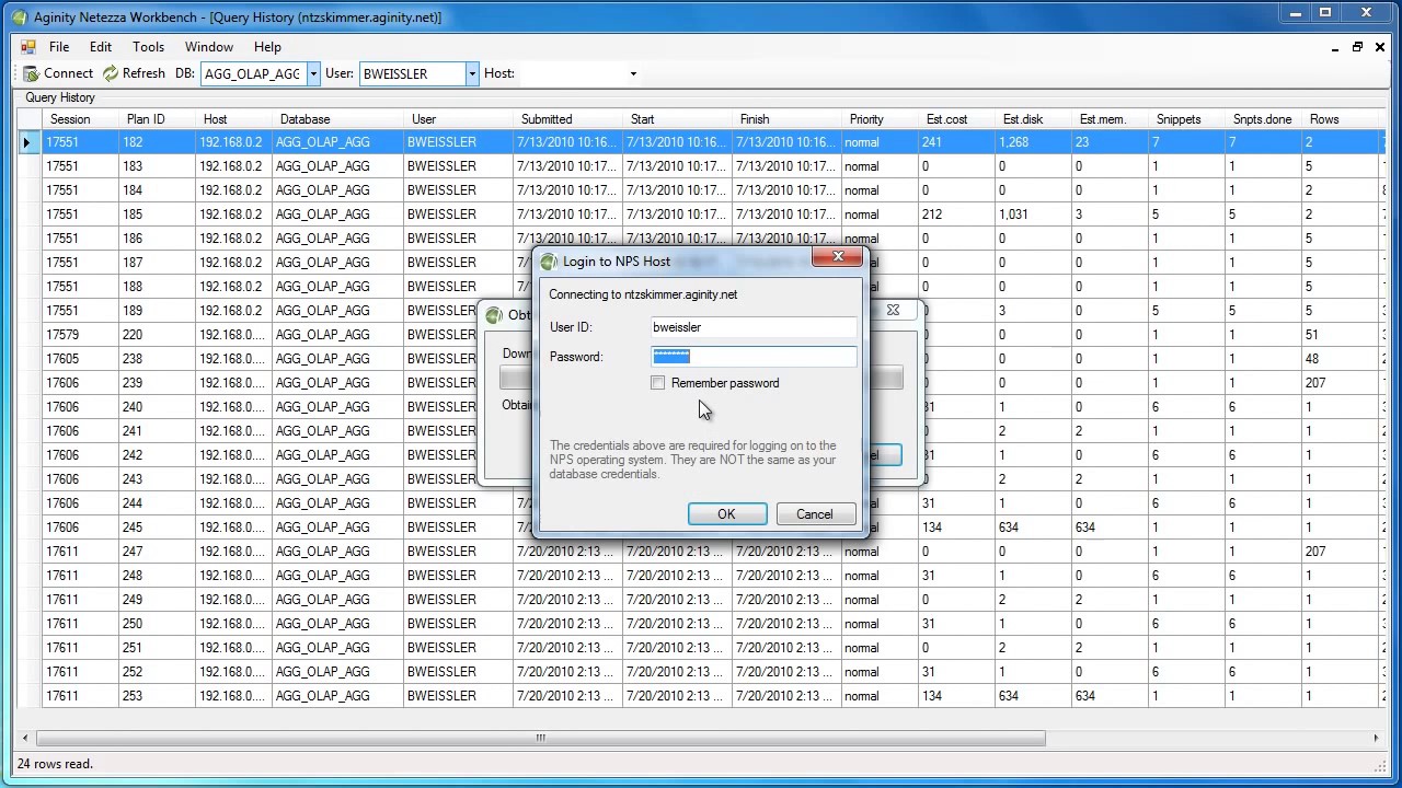 Aginity Netezza Workbench  Query History and Plan Files Tutorial