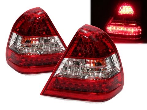 CrazyTheGod W202 1994-2000 Sedan LED Tail Rear Light RED/CLEAR for Mercedes Benz