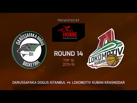 Highlights: Top 16, Round 14, Darussafaka Dogus Istanbul 87-86 Lokomotiv Kuban Krasnodar