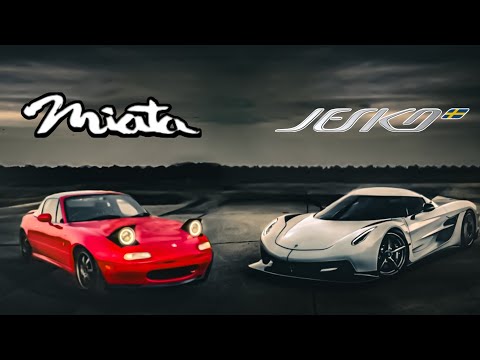 Miata VS. Koenigsegg Jesko Absolut Acceleration Comparison!