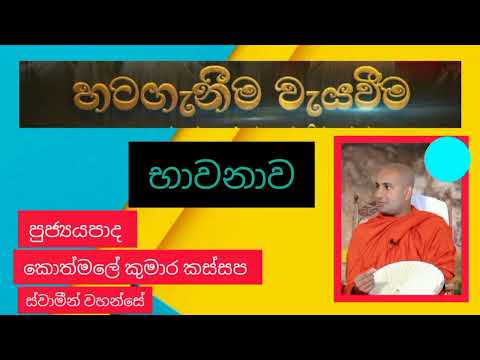 හටගැනිම වැයවිම හාවනාව ven kothmale kumara kassapa thero