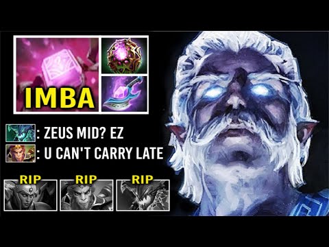 SUPER CARRY Late Game Zeus First Item Phylactery vs OD Crazy Max Cast Range Can't Catch Him Dota 2