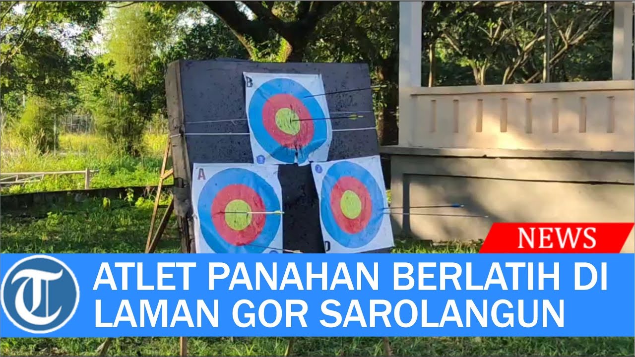 Melihat atlet panahan berlatih di laman GOR Sarolangun, ada yang baru usia 7 tahun loh  usn