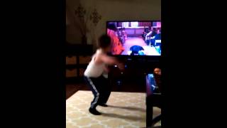 Kid is having the time of his life!