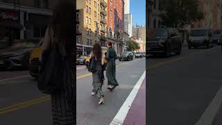 Karen Elson and her daughter Scarlett White at New York Fashion Week