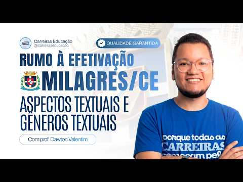 Aspectos Textuais e Gêneros Textuais - Concurso Milagres/CE Professor