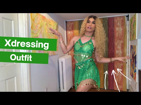 CROSSDRESSING:  sexy blonde in belly dancer outfit