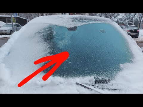Clean the icy windows on the car in a couple of SECONDS, without scratching 💥 (GENIUS TRICK) 💥
