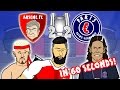 Arsenal 2-2 PSG in 60 SECONDS!!! (UEFA Champions League 16/17 parody)