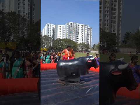Bull riding kids fun enjoy fair baby game