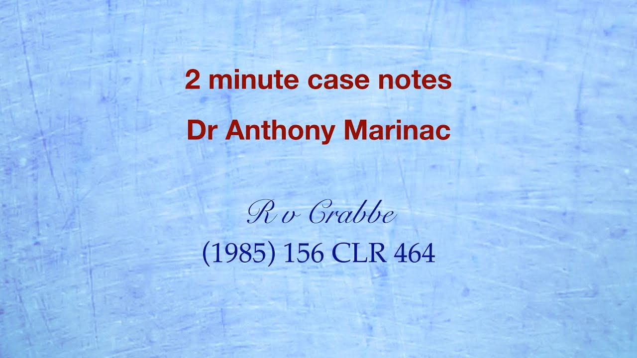 R v Crabbe (Recklessness)