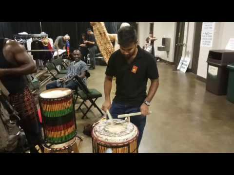 Sakthi - parai artist & trainer - West African drum playing