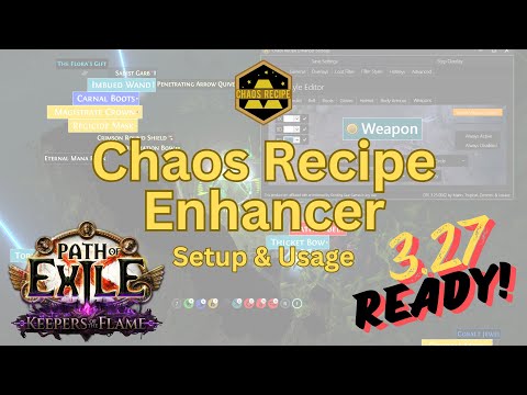 [Up to date for 3.27 Keepers League] Chaos Recipe Enhancer Setup & Usage Guide