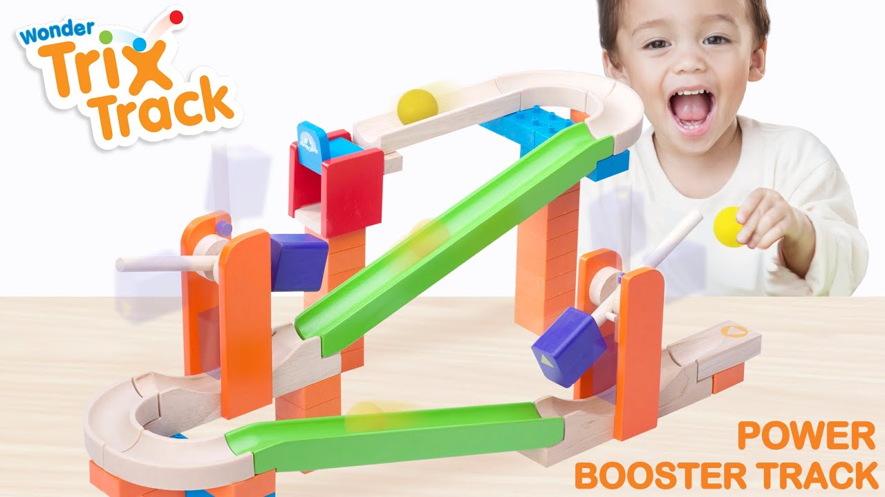 Wonderworld Dřevěná kuličková dráha TRIX - Katapult