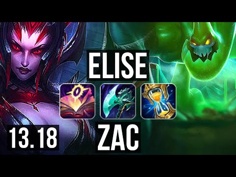 ELISE vs ZAC (JNG) | 12/2/11, 1.7M mastery, 700+ games, Dominating | BR Master | 13.18