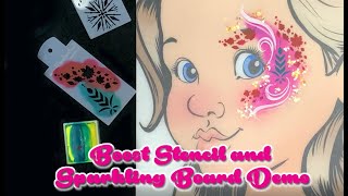 Boost Face Painting Stencil and Sparkling Board Demo