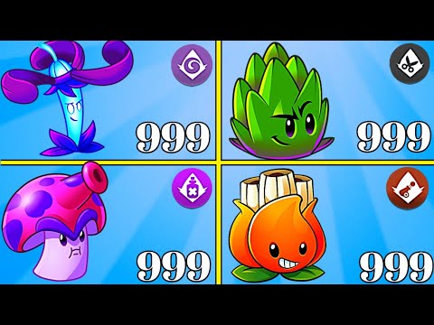 Random 4 Plants Shadow_Spear_Arma_Poison - Which Plants Will Win? - PvZ2 Plants vs Plants Battles