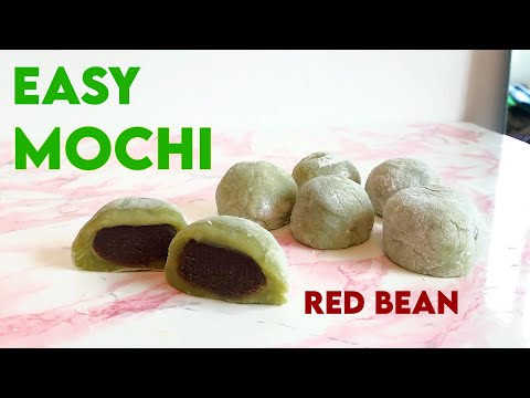 EASY MATCHA RED BEAN MOCHI RECIPE
