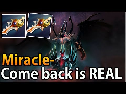 Miracle- Terrorblade 2x Divine Rapiers MEGACREEPS Comeback! - Dota 2