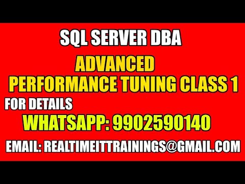 Sql Server Performance Tuning Class 1